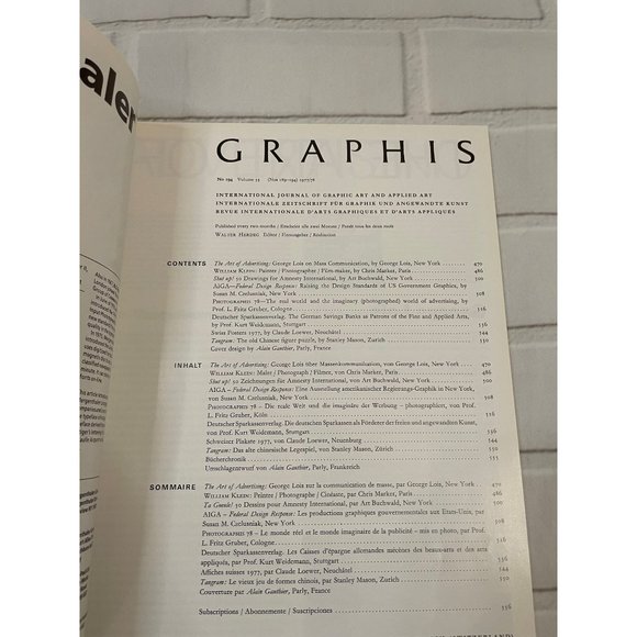Vintage Graphis Journal of Graphic Art and Applied Art No.194 1977/78 - Picture 5 of 5